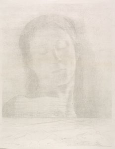 目を閉じる 作： Odilon Redon