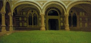 フィレンツェの古代回廊、1864-65年頃（油彩・カンヴァス） 作： Odoardo Borrani