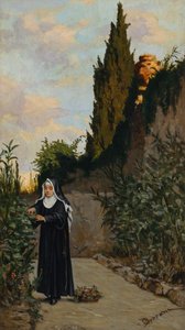 修道女の庭 作： Odoardo Borrani