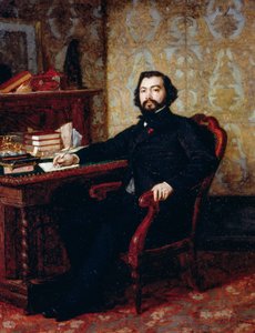 弁護士のアリスティド・ミネッリの肖像、オドアルド・ボラーニ作（1833-1905）、パネルに油彩、40.5x32.5 cm 作： Odoardo Borrani