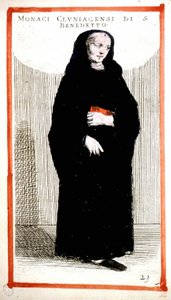 宗教団体：クルニー修道院（クルニ派）の修道士。16世紀のエングレーヴィング。O.フィアレッティによる。