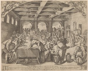 カナの結婚 作： Odoardo Fialetti after Jacopo Tintoretto