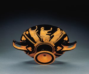 紀元前470年頃のアッティカの赤像のキリエックス（テラコッタ）（2636771-2も参照