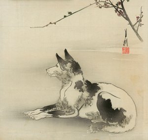 黒と白の犬 作： Ogata Gekko