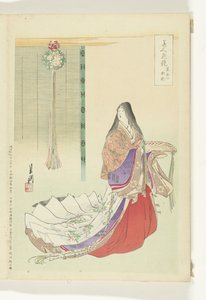 平安女官 美人と花の対比（連載タイトル） 美人花くらべ