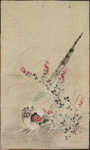 雉と草 作： 尾形光琳