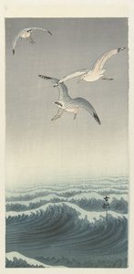 3 つのカモメ 作： Ohara Koson