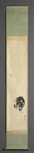 蝶を持つ犬 作： Ohara Koson