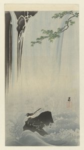 セキレイの滝 作： Ohara Koson