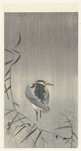 雨が降る 作： Ohara Koson