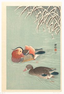オシドリ 作： Ohara Koson