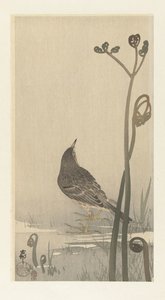 ウォーターフロントのパイパー 作： Ohara Koson