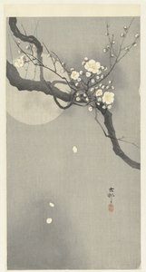 梅と満月 作： Ohara Koson