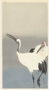 2 つのクレーン 作： Ohara Koson