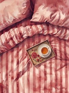 居心地の良いモーニングティーベッド 作： 