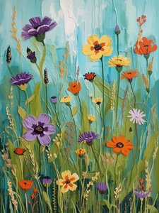 質感豊かな野の花 作： 