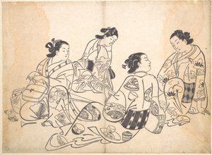 4人の女性の群像 作： 奥村正信