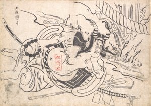 市川 団ジュロ 位 あｓ 祖が 頃、 か。 １７１０。、 か。 １７１０。 作： Okumura Masanobu