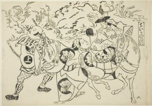 日本人形劇名場面集（やまと色竹）』より「定家の道行 作： Okumura Masanobu