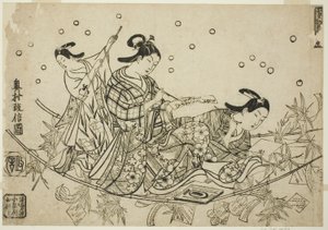 七夕の渡渉（たなばたのとわたるふね） 作： Okumura Masanobu