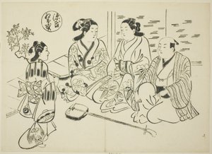 『源氏物語』 もみじのがの章 源氏パロディシリーズより 作： Okumura Masanobu