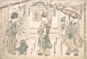 若い男性のトリプティク。 作： Okumura Masanobu