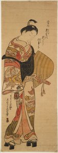 Wakashu in der Gestalt eines Komusō 作： 奥村正信