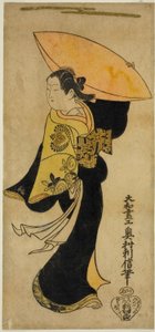 1719年11月、市村座で上演された『立神帝家かずら』の野分前役の二代目藤村半太夫。