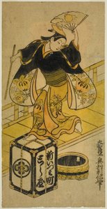 牛若を弾く青年 作： Okumura Toshinobu