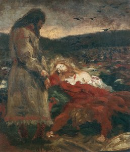スティクレスタードでオラフ・ザ・ホーリーの死体でフンドを引き裂いた 作： Olaf Isaachsen