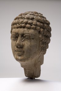 人の頭（木）（249004-6も参照） 作： Old Kingdom Egyptian