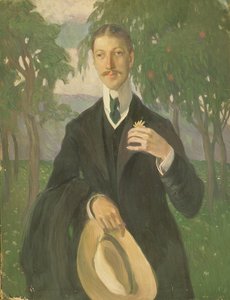 ニコライ・グミリエフの肖像（1886-1921）1909年（キャンバスに油彩） 作： Olga Lyudvigovna Della Vos Kardovskaya