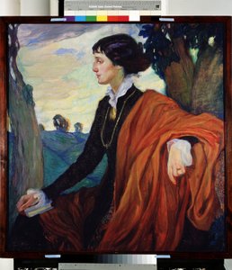 ロシアの詩人アンナ・アフマトワ（アクマトワ）（1889-1966）の肖像画 作： Olga Lyudvigovna Della Vos Kardovskaya