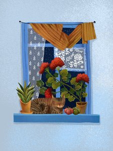 居心地の良い猫の窓 作： 