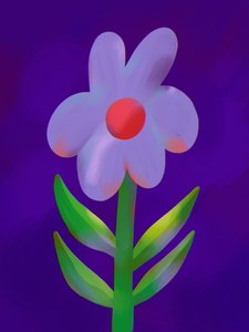 鮮やかな紫色の花 作： 