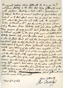 1763年3月31日、ジェームズドズレーに宛てたオリバーゴールドスミスによる合意。 作： Oliver Goldsmith