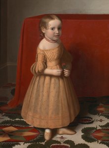ローズと若い女の子の肖像画、カリフォルニア州。 1838年。 作： Oliver Tarbell Eddy