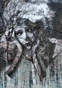 ネガの中の冬の肖像、2021年（デジタル・ミクストメディア）