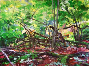 Forêt12、2015（キャンバスにアクリル絵の具） 作： Olivier Morel