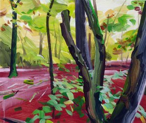 Forêt16,2017（キャンバスにアクリル絵の具） 作： Olivier Morel