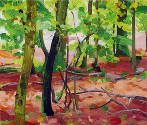 Forêt17、2017（キャンバスにアクリル絵の具） 作： Olivier Morel