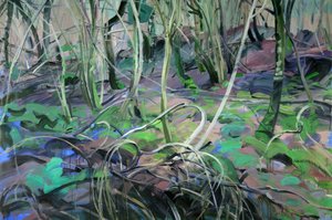 Forêt1、2014（キャンバスにアクリル絵の具） 作： Olivier Morel