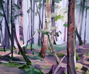 Forêt22、2017（キャンバスにアクリル絵の具） 作： Olivier Morel
