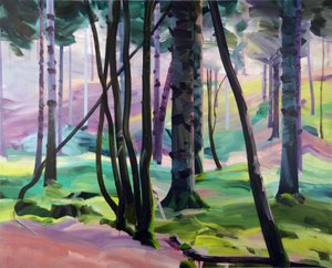 Forêt28、2017（キャンバスにアクリル絵の具） 作： Olivier Morel