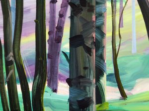 Forêt28、詳細、2017年（キャンバスにアクリル絵の具）