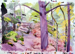 Forêt35、2018（キャンバスにアクリル絵の具） 作： Olivier Morel