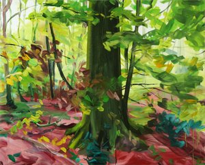Forêt3、2014（キャンバスにアクリル絵の具） 作： Olivier Morel