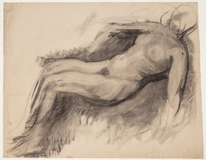 横になっている女性モデル 作： Oluf Hartmann