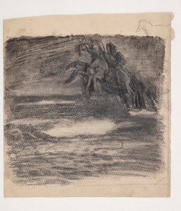 海や雲の上の急な馬 作： Oluf Hartmann