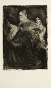 女性2人と男性1人 作： Oluf Hartmann